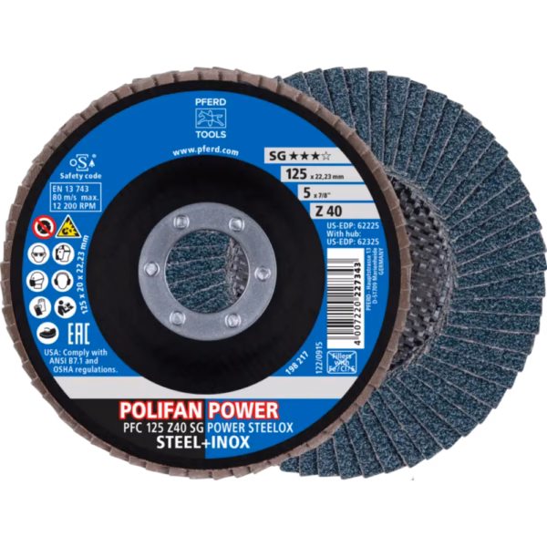 Lamellrondell Konisk PFC SG-power 125Z 40K