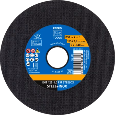 KAPSKIVOR EHT 125-1,0 A60 P PSF-INOX