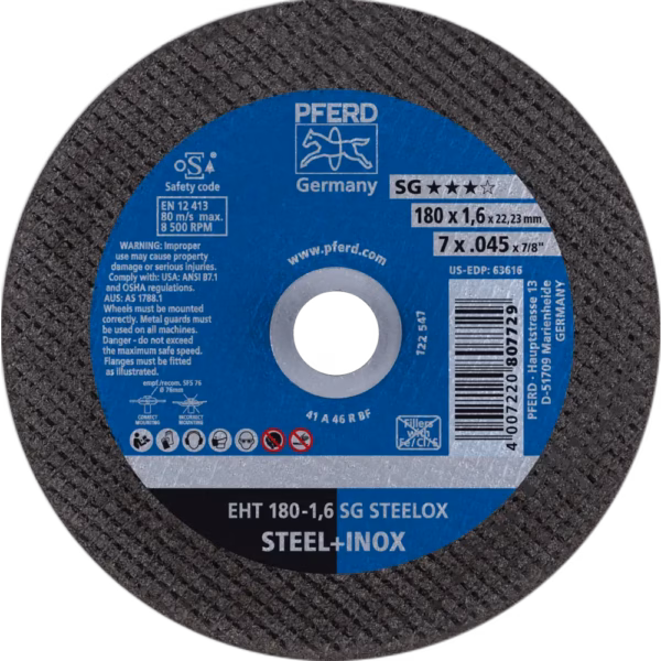 Kapskiva SG-INOX 178x1,6mm 25 st